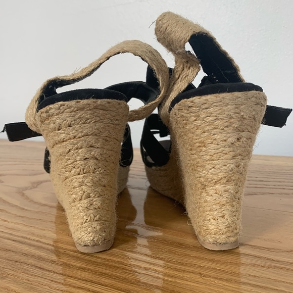 black woven wedges - Picture 4 of 4